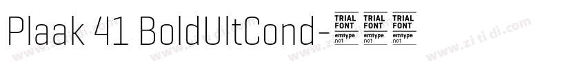 Plaak 41 BoldUltCond字体转换